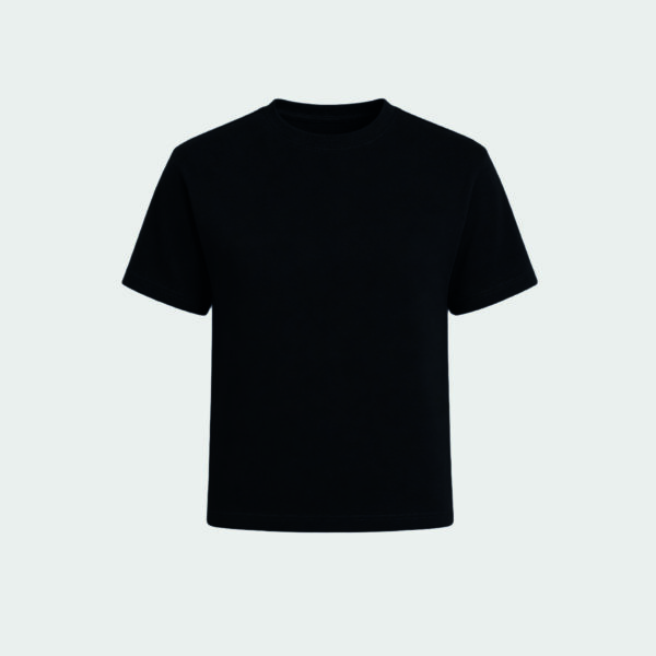 ESSENTIAL CROPPED T-SHIRT BLACK